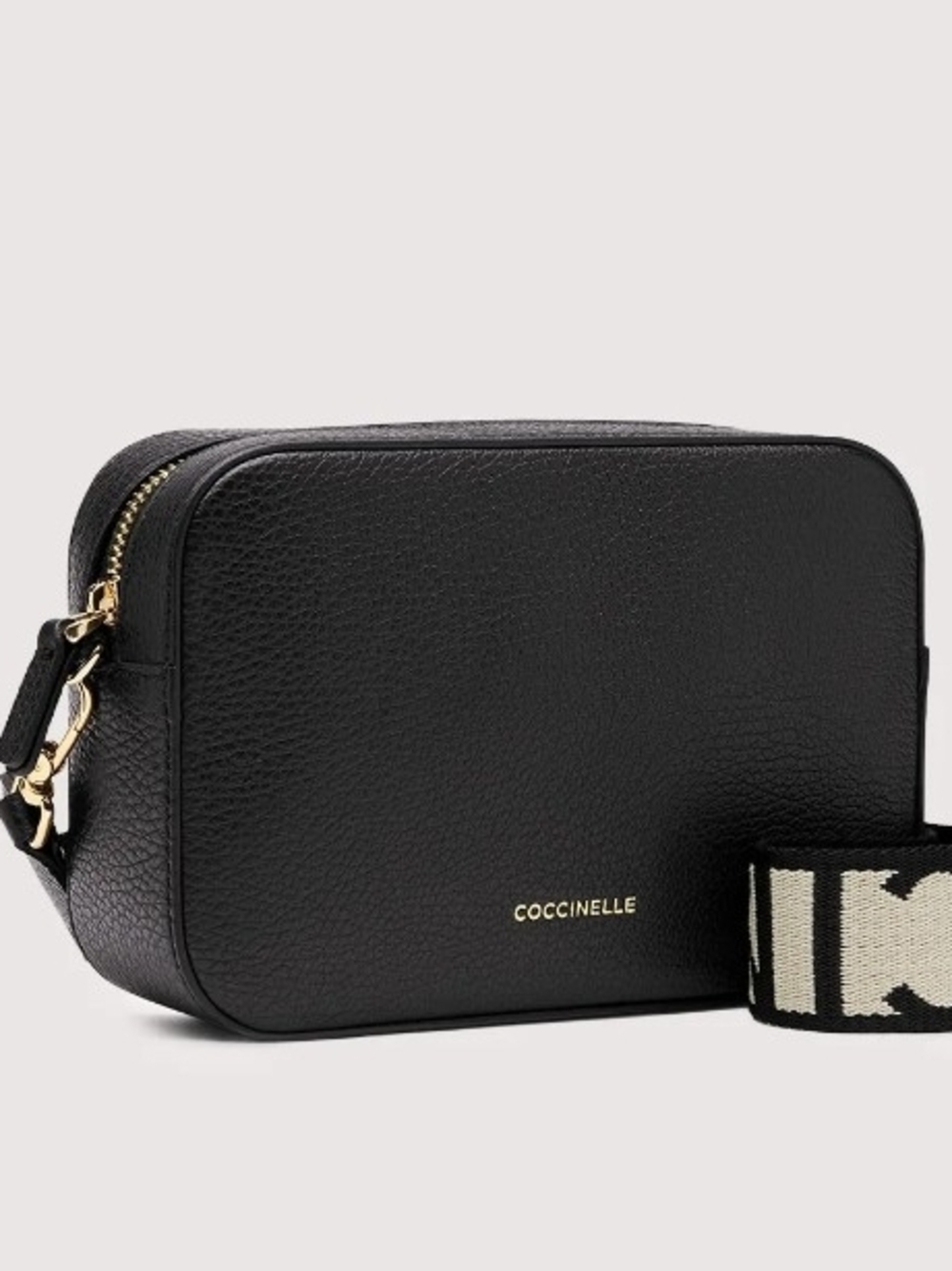 Coccinelle Black Pebbled Leather Camera Crossbody Bag - Size OS– Like New